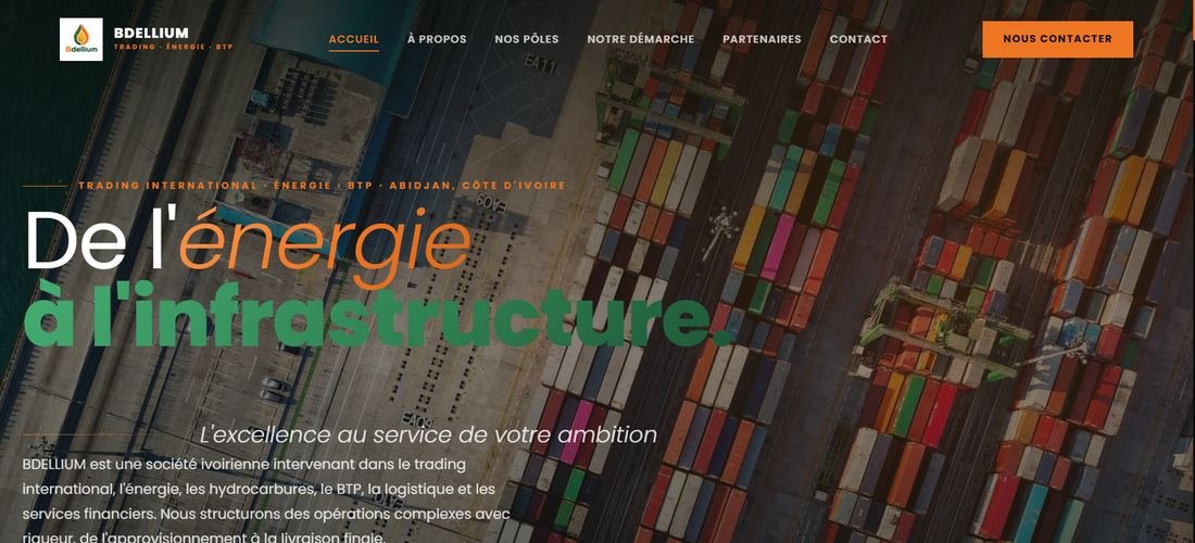 Le site Bdellium, page d'accueil
