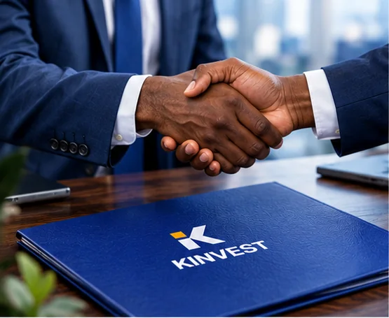 KINVEST, l'univers de marque : dossier et poignée de main